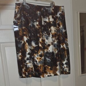 Kasper Women's A-Line Skirt in Black, Brown, and White